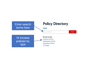 Screenshot: Policies directory search and browse