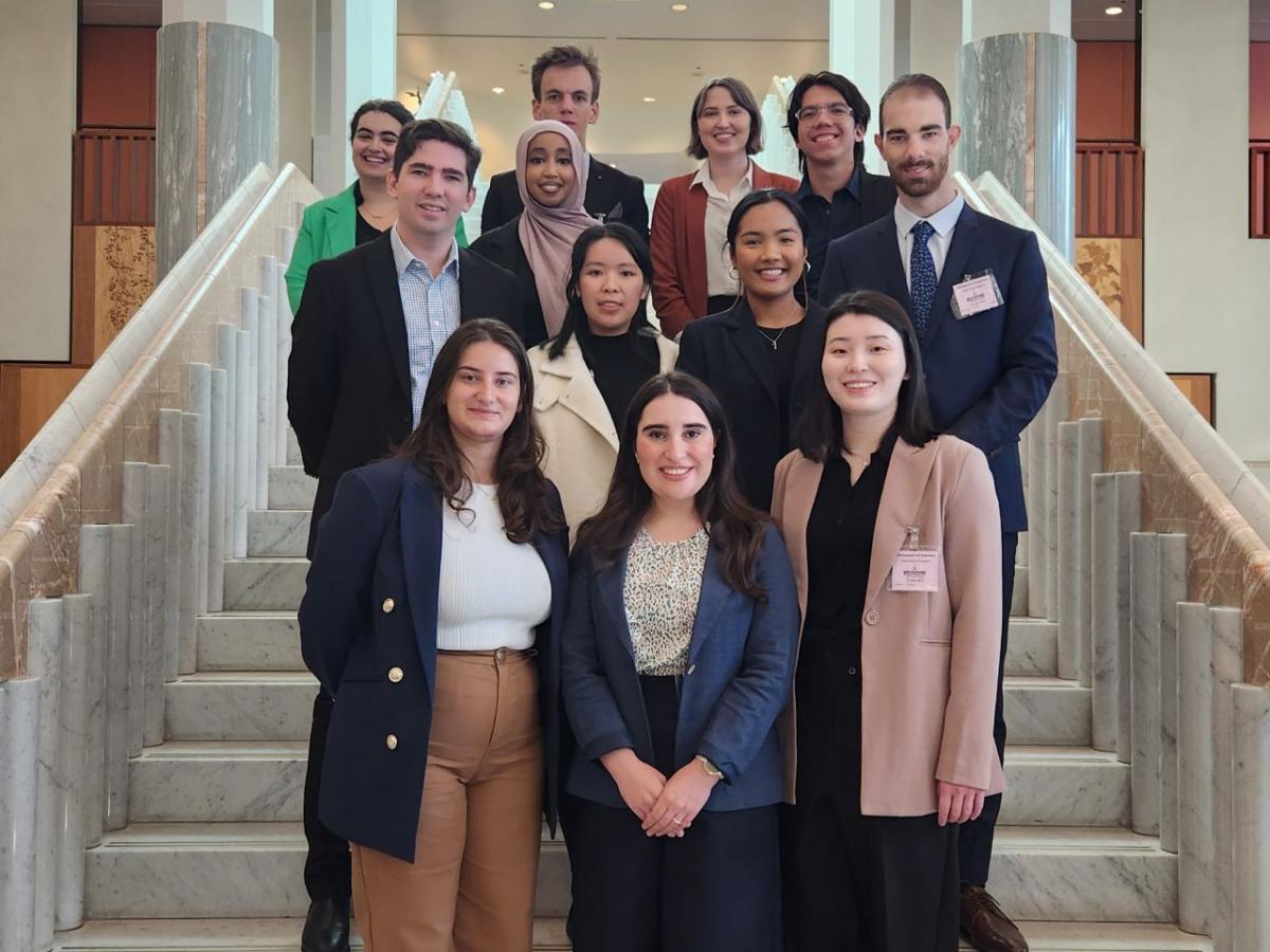 Picture Anna Kalamkarian in a group (front and centre)