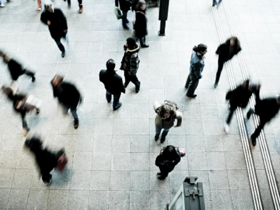 Walking crowd