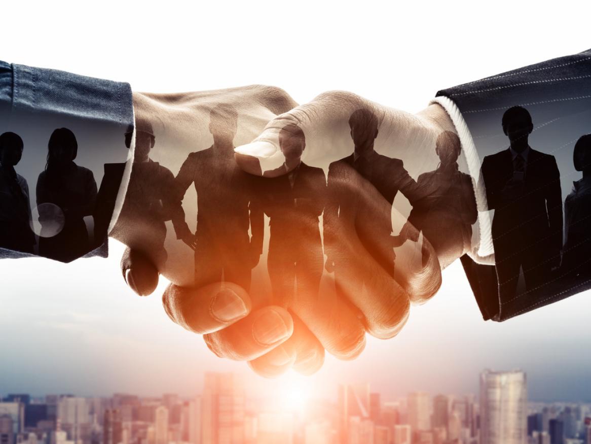 Partnership of business concept
