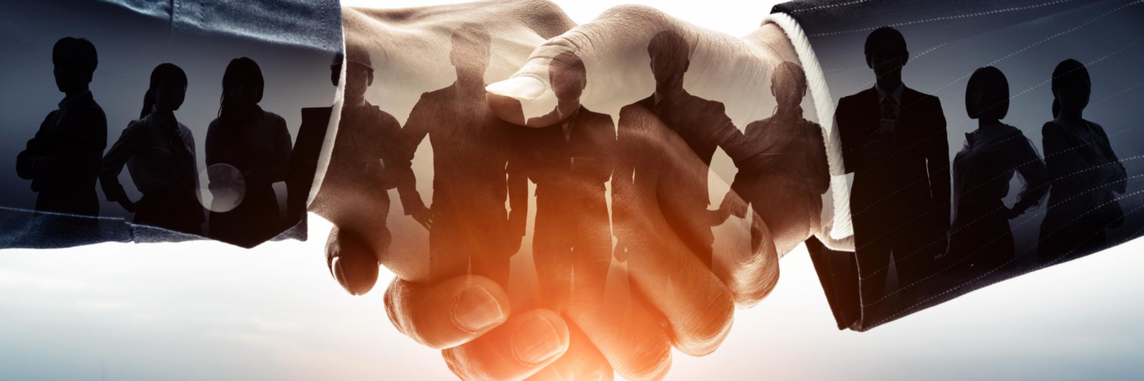 Partnership of business concept