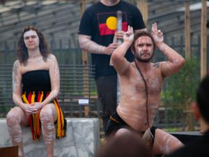Performers at the Kaurna Learning Circle opening