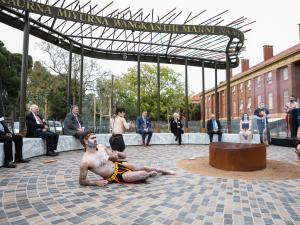 Performers at the Kaurna Learning Circle opening 