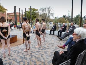 Performers at the Kaurna Learning Circle opening