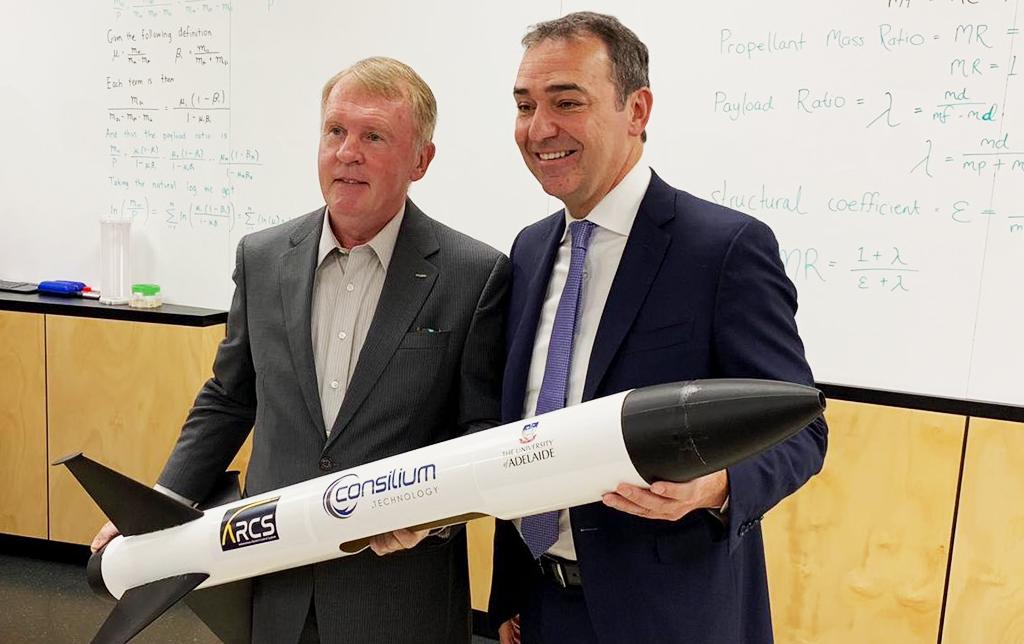 From left to right: NASA astronaut, Dr Andy Thomas AO and South Australian Premier, the Hon Steven Marshall MP.