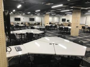 Photo of BSS room 2040 showing lots of desks.