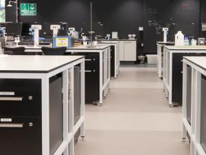 Close up of Johnson lab benches