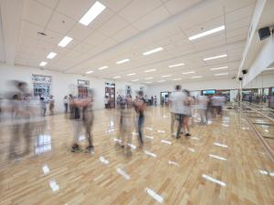 Exercise Studio with students dancing
