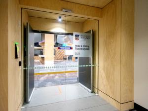 Hone & Stirling teaching Room entrance doors