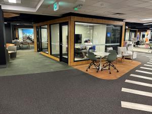Hub level 3 walkway 2 with project room in background