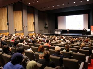 Scott Theatre during speaking event
