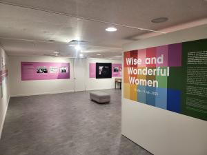 Ira Raymond Exhibition Room displaying Wise and Wonderful Women exhibition