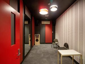 Madley rehearsal room painted red
