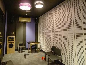 Madley rehearsal room painted purple
