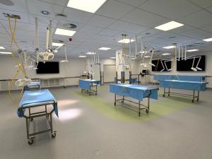 Ray Last Laboratory main space with surgical tables