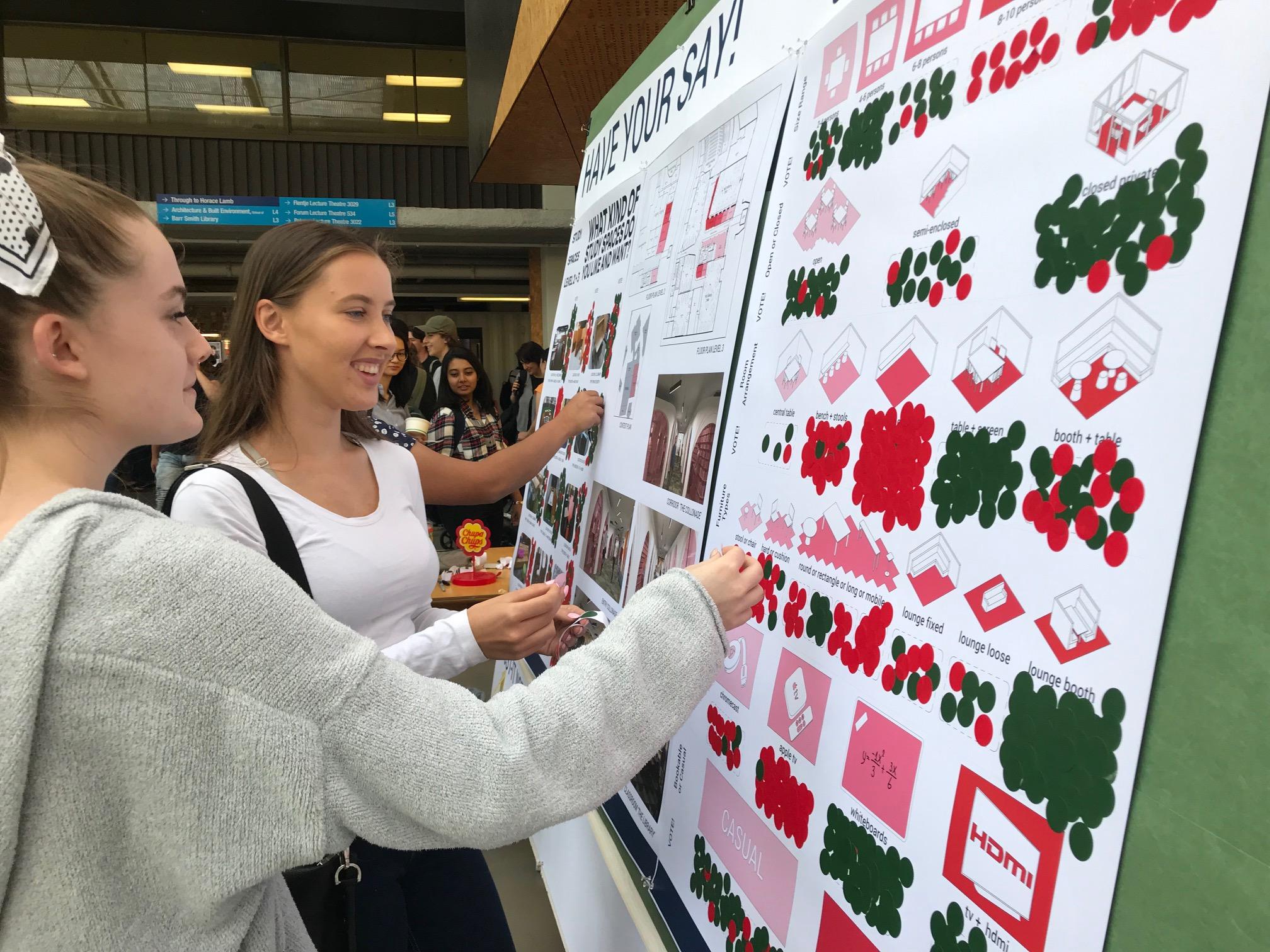 Barr Smith Library engagement board in the Hub