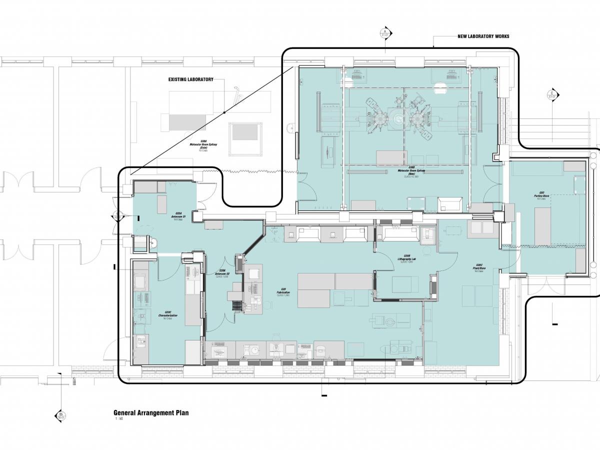 Quantum Materials Lab architectural plan