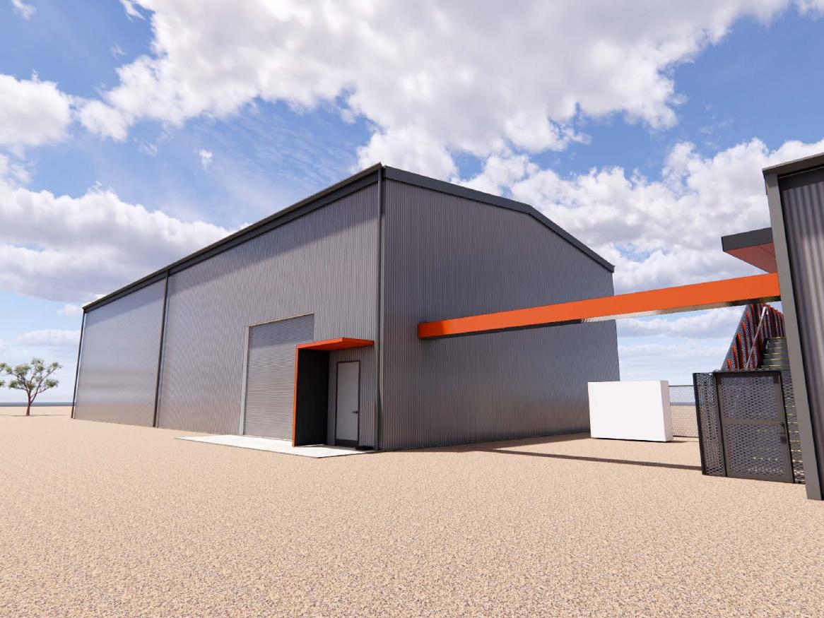 EXTERRES CRATER shed 1 architectural render