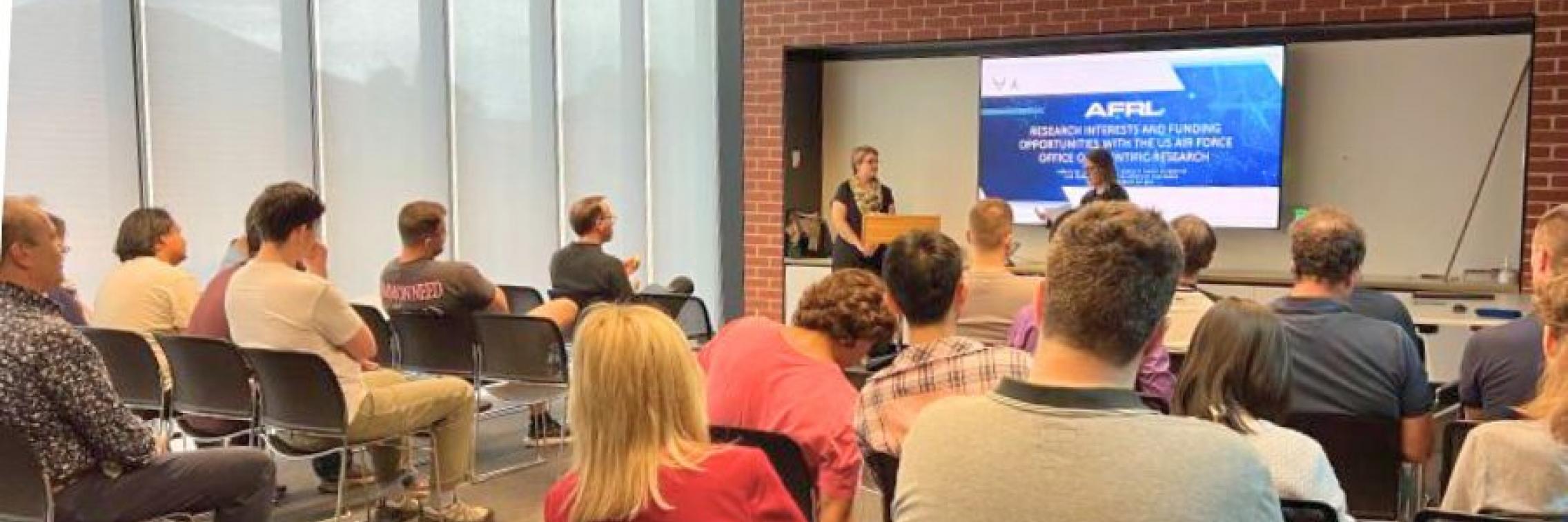 Dr Leslie Blaha presenting at the IPAS AFOSR Seminar