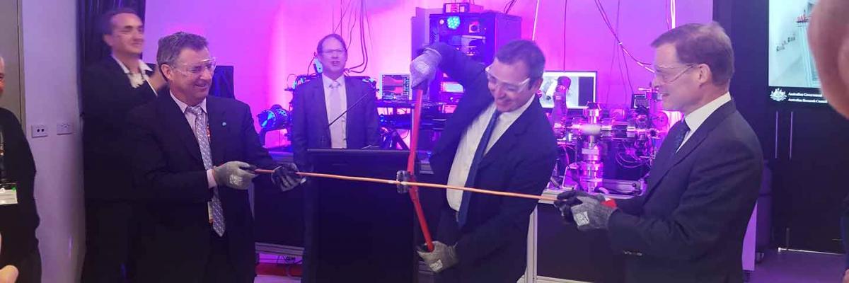 'ribbon' cutting by Premier Steven Marshall