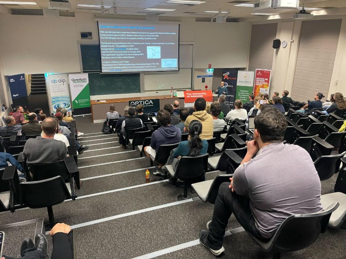 International Day of Light 2025 Prof Glenn Solomon presenting to the public