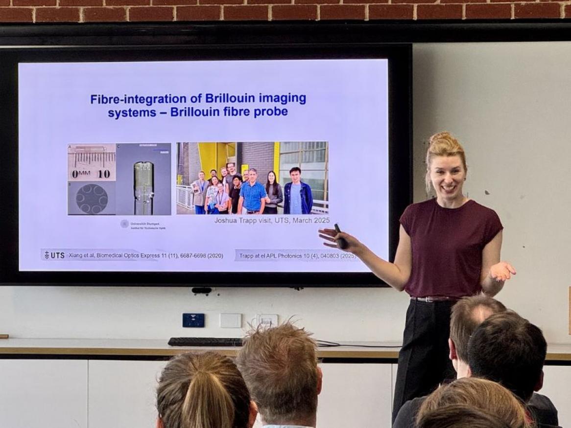 Professor Irina Kabakova presenting in front of audience