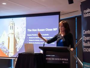 The Hon Susan Close MP speaking
