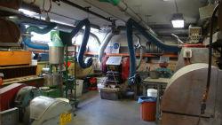 Crushing sample preparation area in the Minerals Processing Laboratory at the University of Queensland