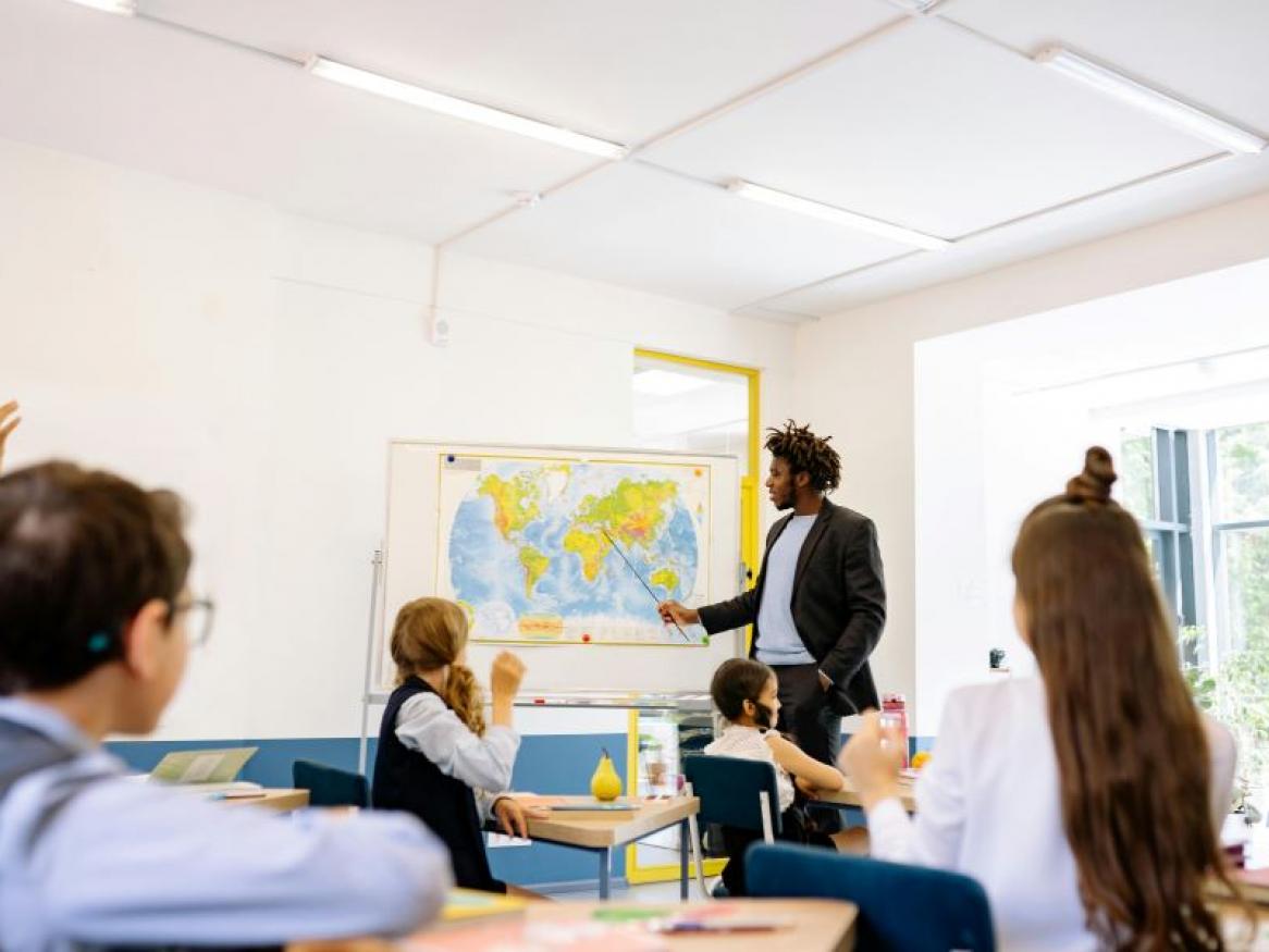 Teacher in classroom