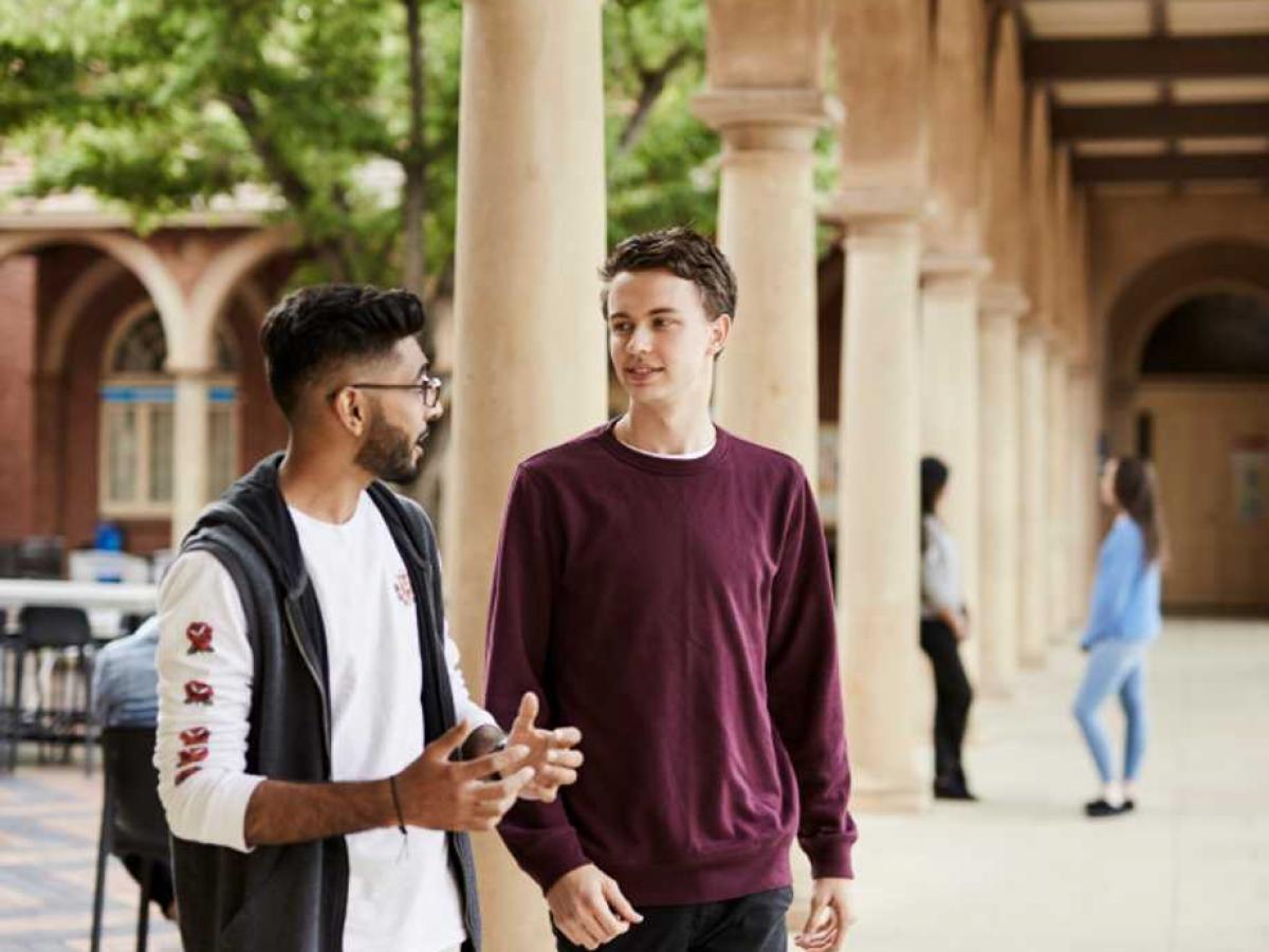 Students walking together