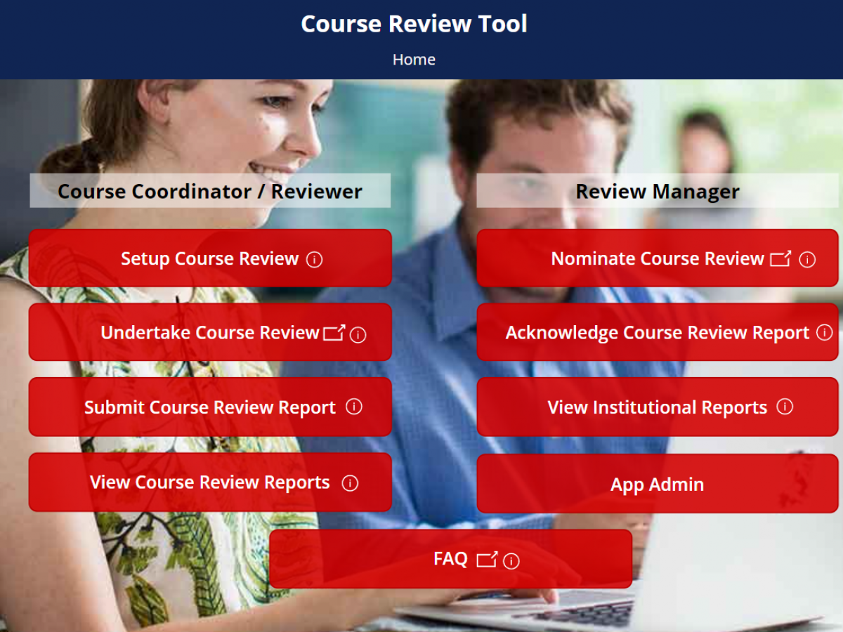 Course review reporting tool