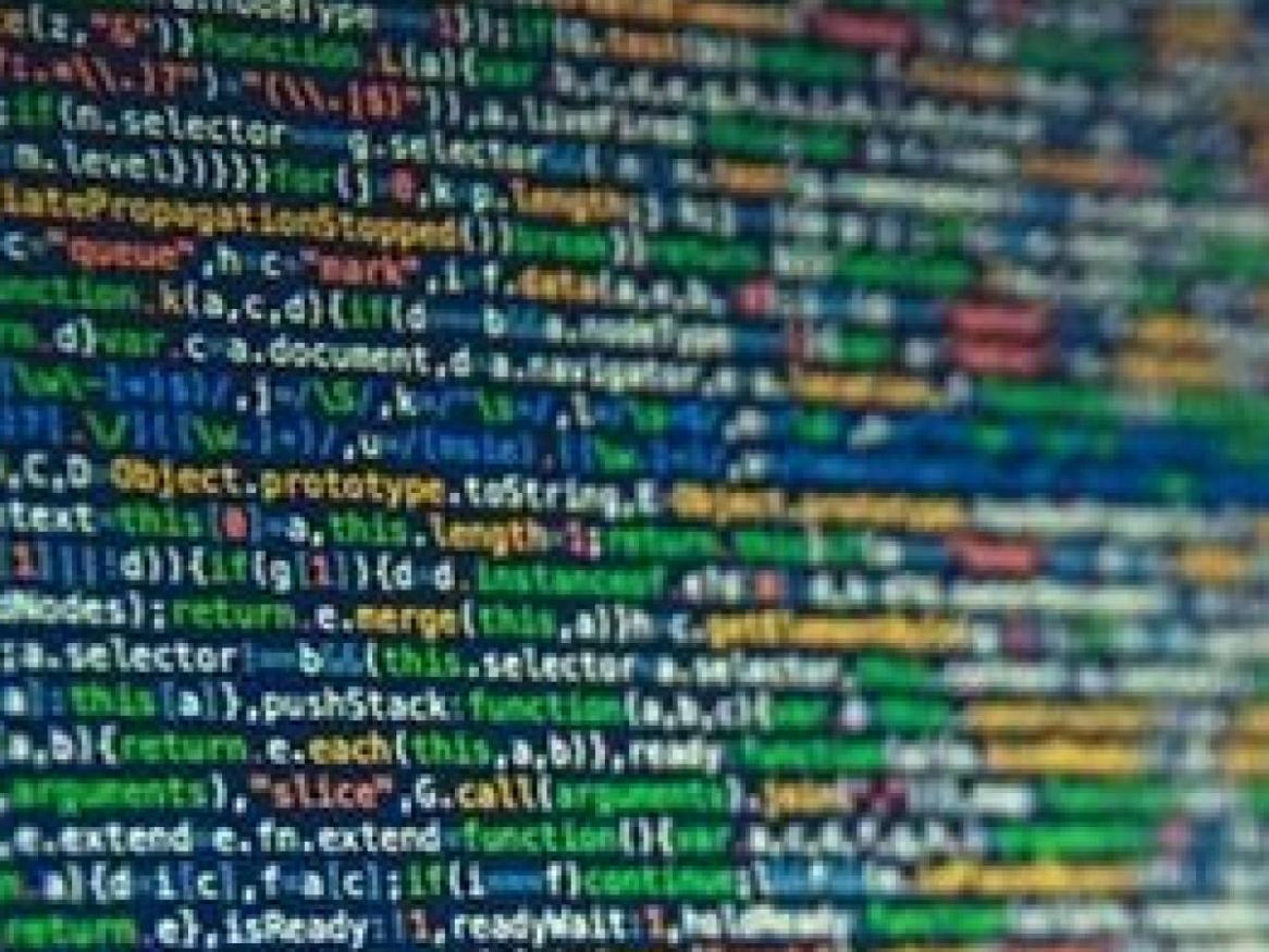 code on a computer screen
