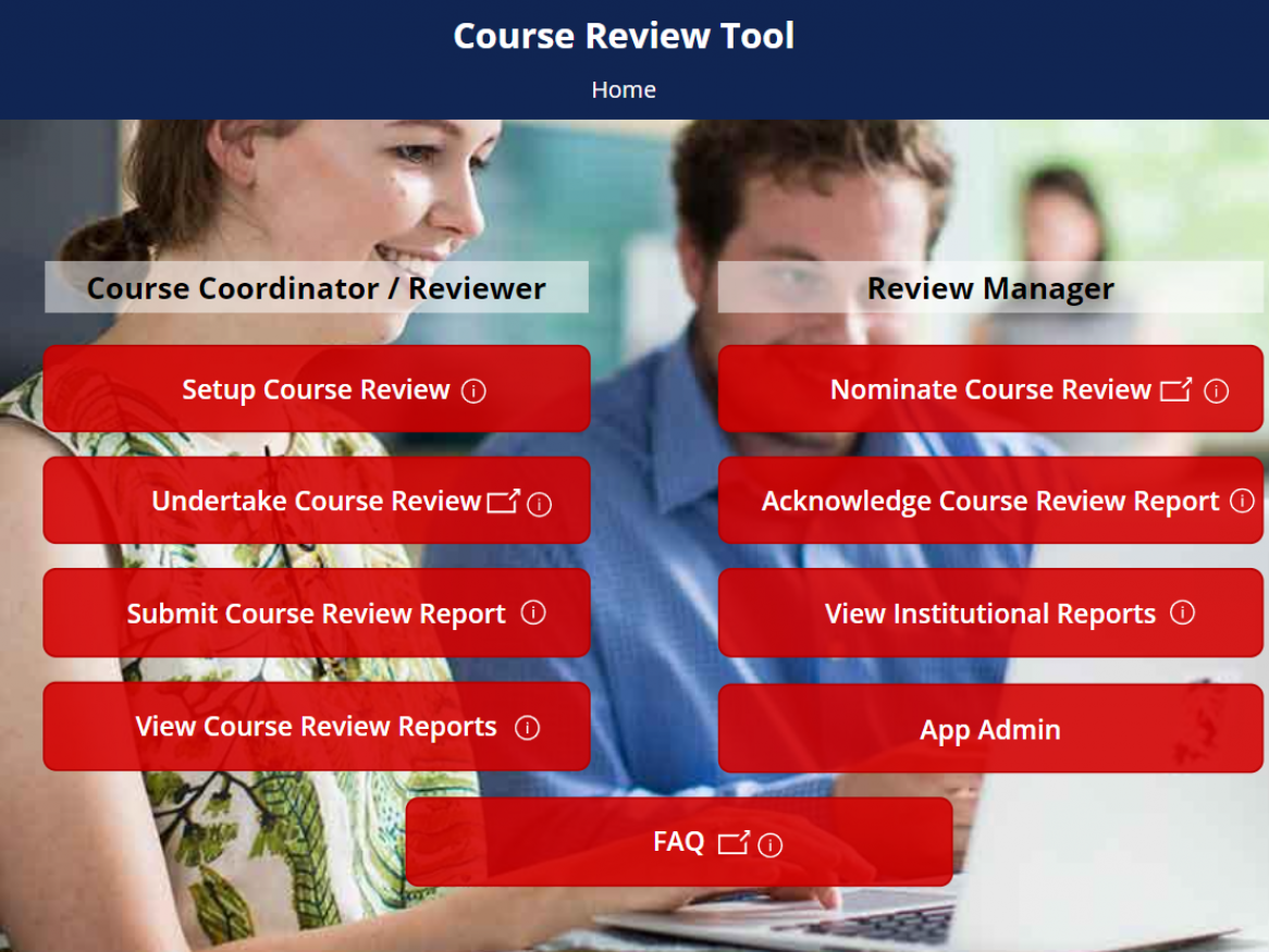 Course review reporting tool