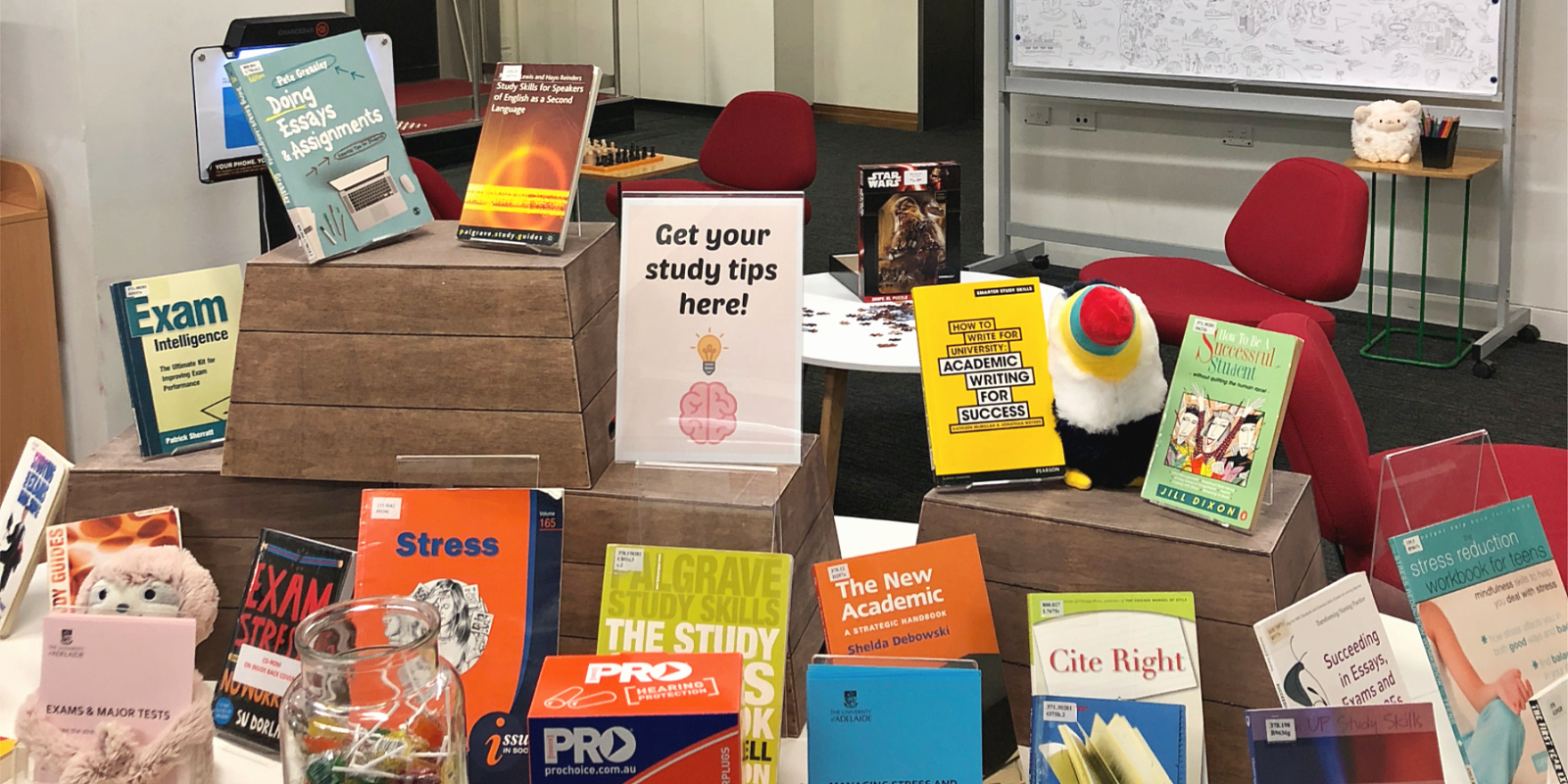Study tips book display