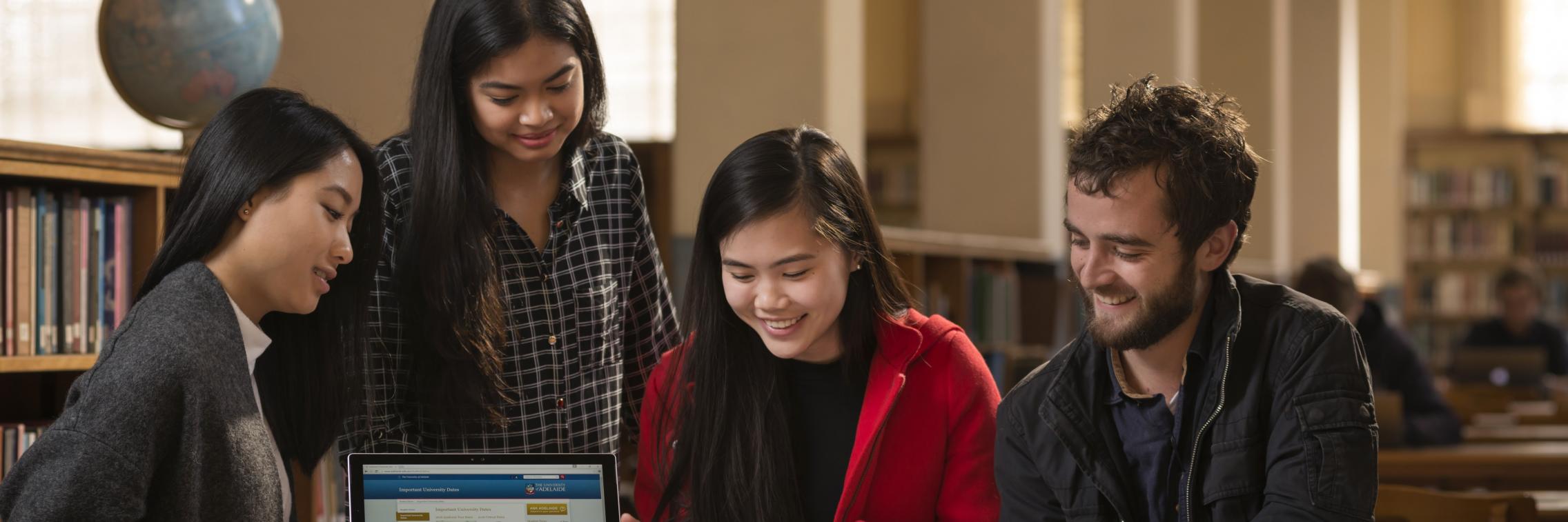 students in reading room