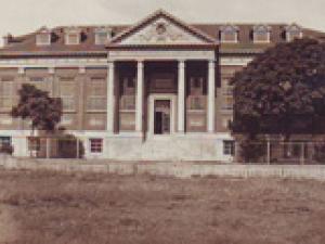 Original entrance to library