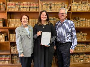 University Librarian Sian Woolcock, Karina Ilze Pfeiler and Glen Weir