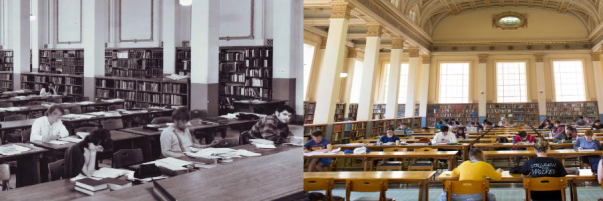 Reading Room 1972 and present