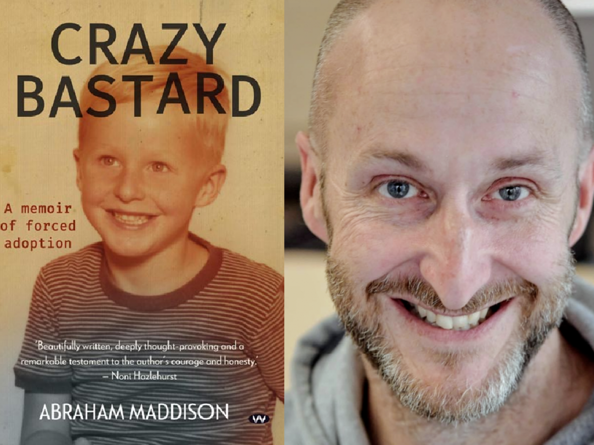 Crazy Bastard book cover and photo of author, Abraham Maddison
