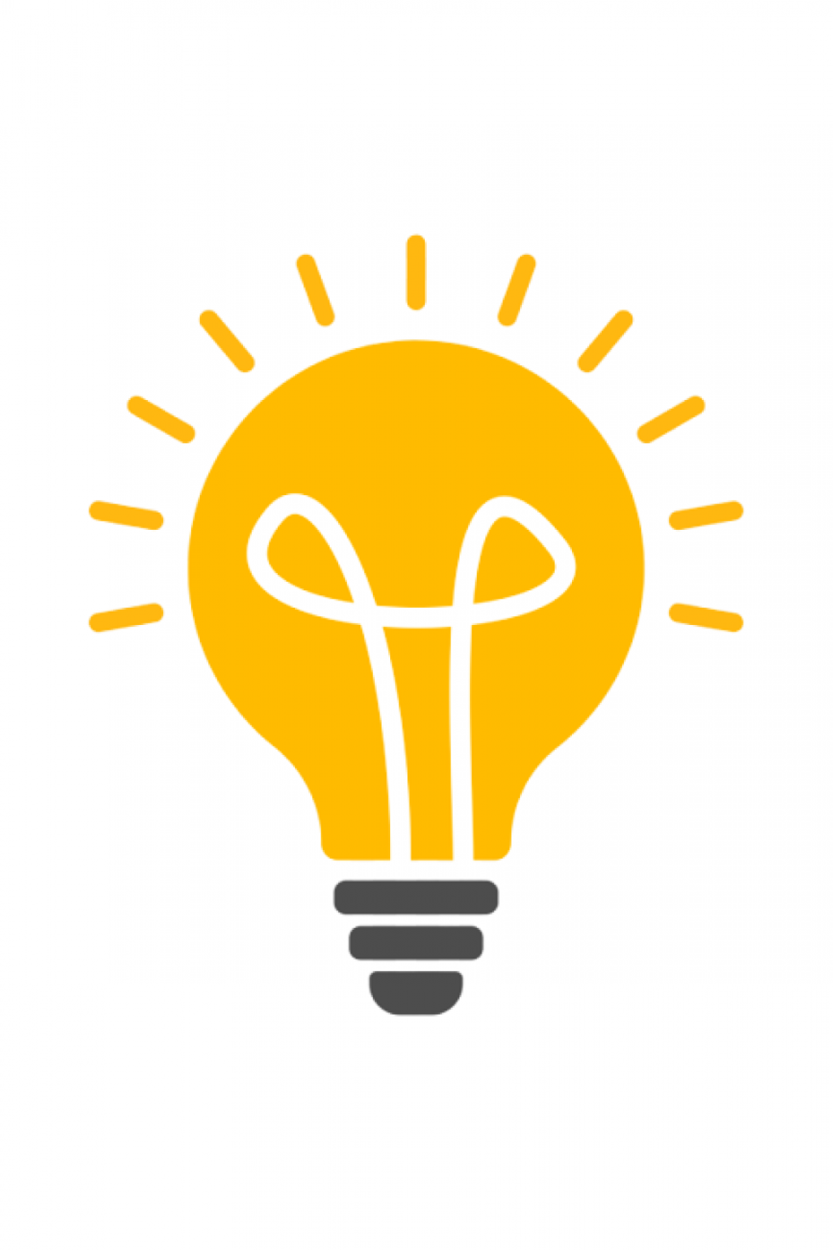 Cartoon of a yellow lightbulb