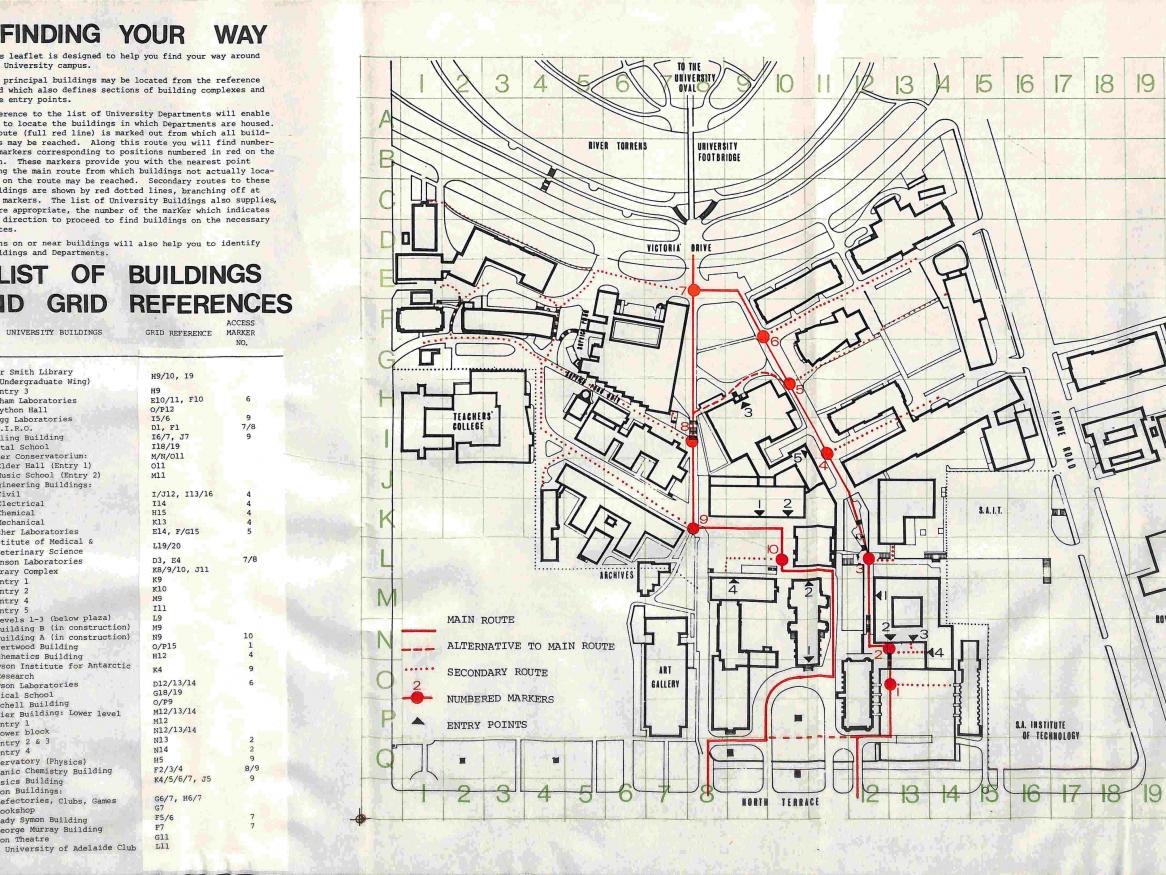 Photo of archival University map