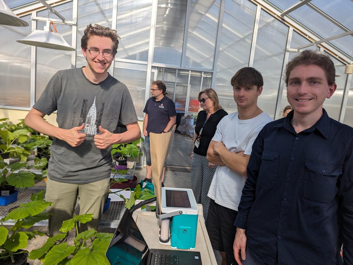 Students in the Glasshouse