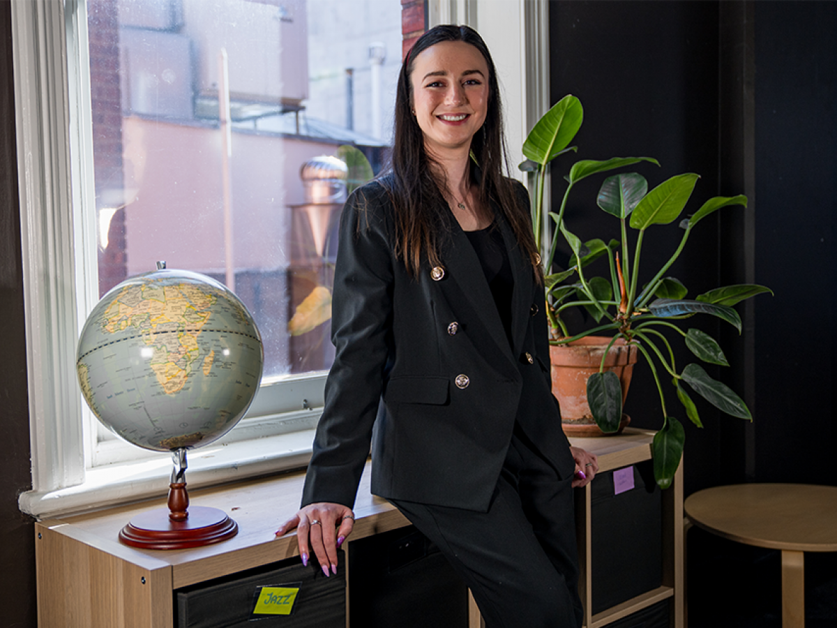 Alex at theYouth Inc. offices, Adelaide