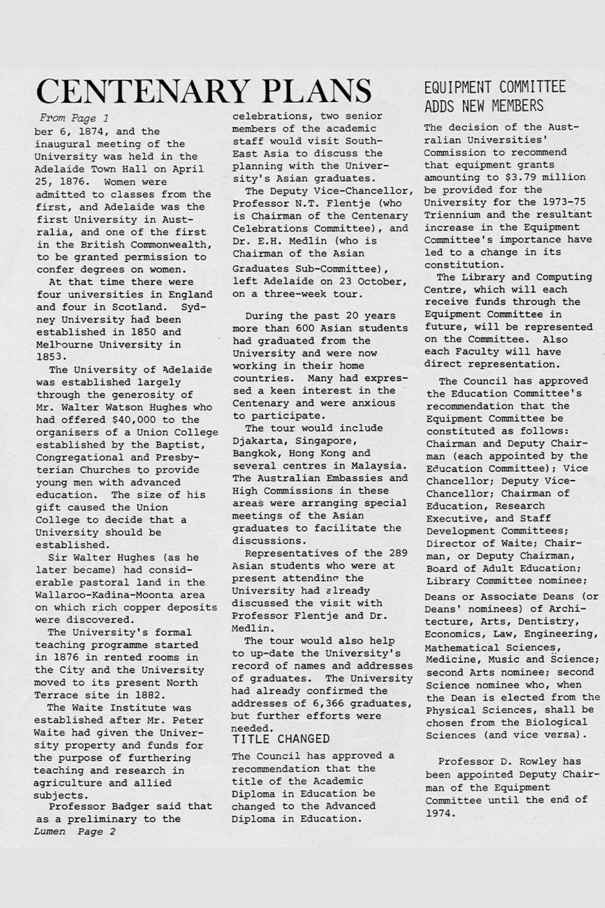 Lumen 1972 Vol 1 No 1 p 2