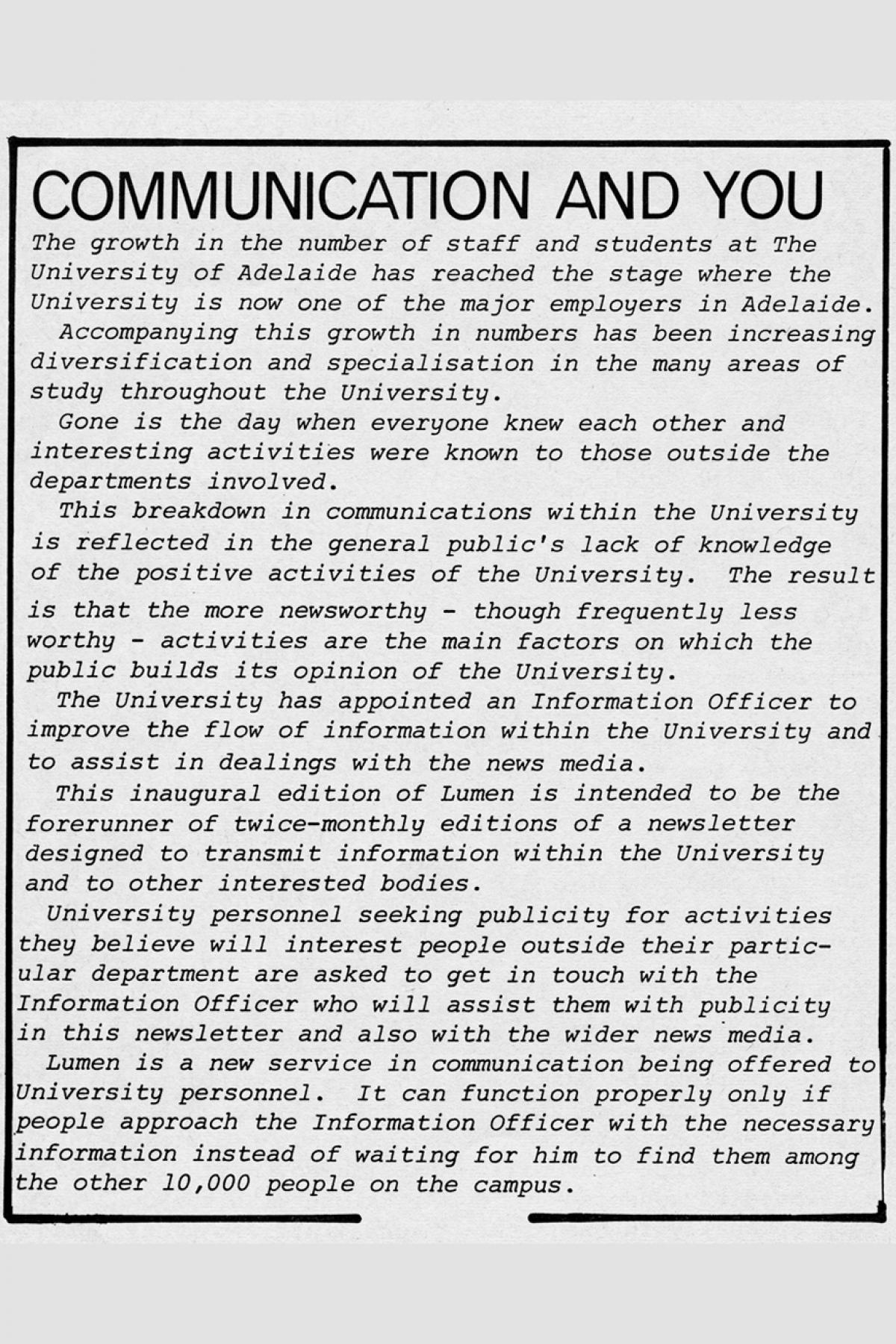 Lumen 1972 Vol 1 No 1 p 3
