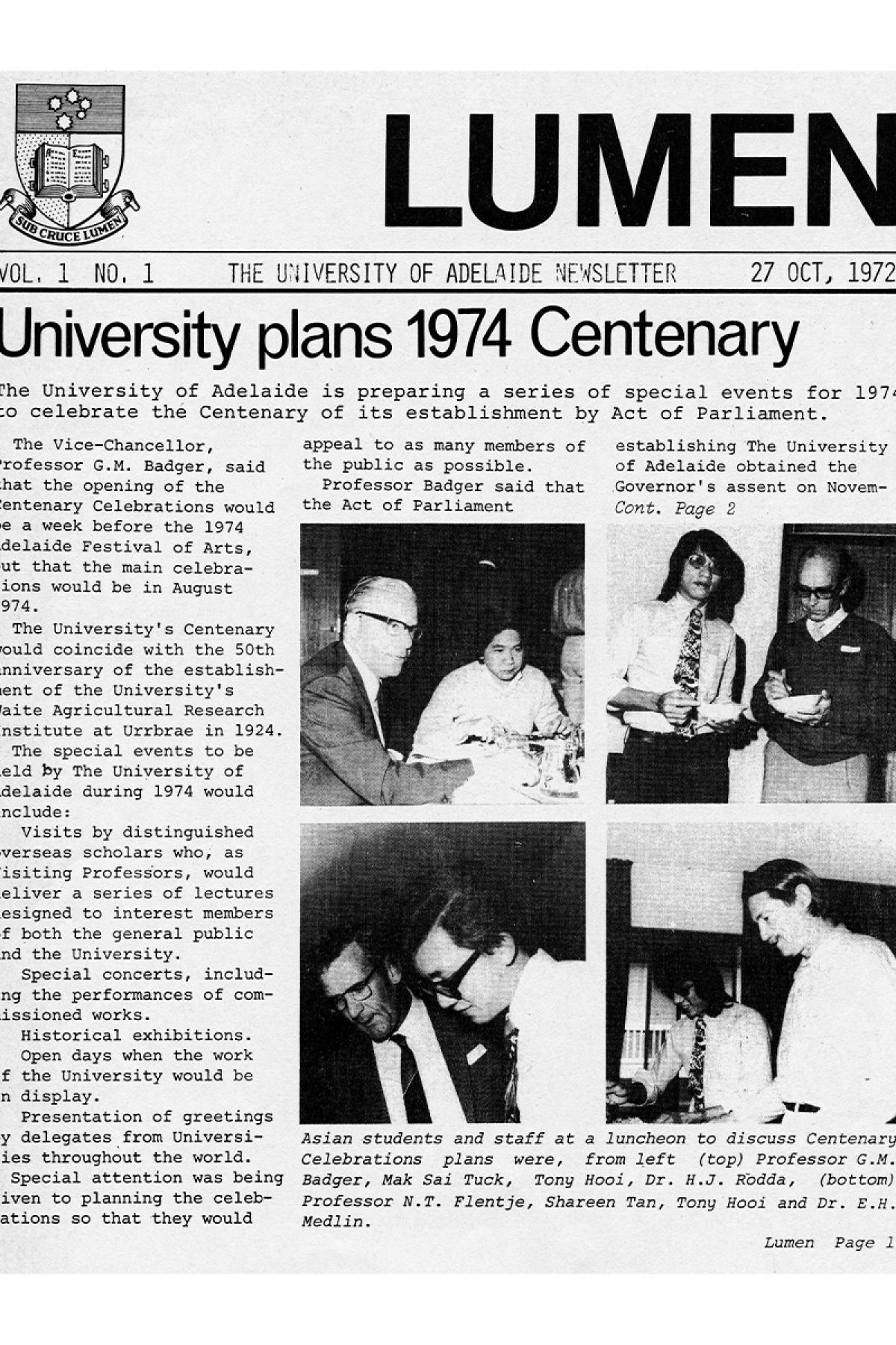 First issue of lumen