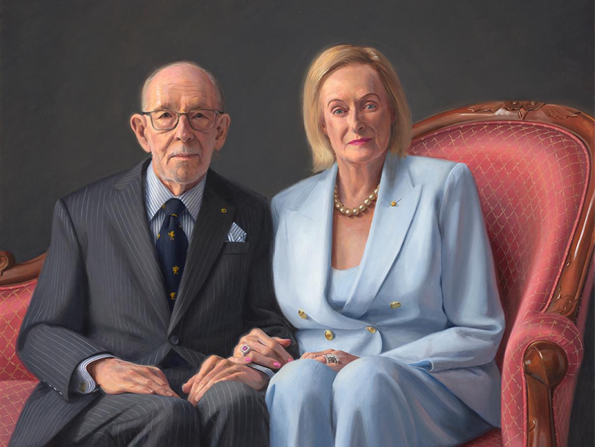 Tsering Hannaford A joint portrait of Ian and Pamela Wall by Tsering Hannaford