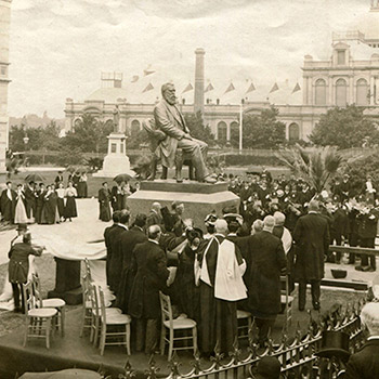 Sir Walter Watson Hughes statue unveiling, 1906