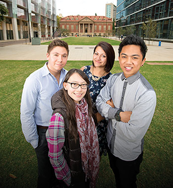 (l to r) George Koutouzis, Courtney Chow, Maria Hull and Axl Galvez