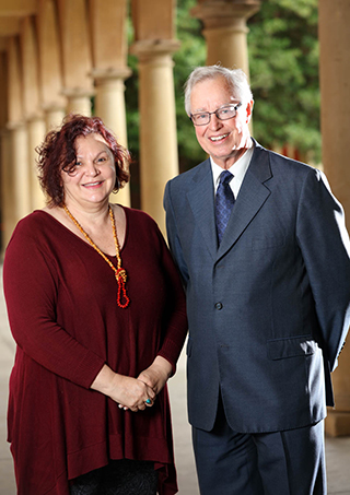 Yvonne Clark and Emeritus Professor John Taplin